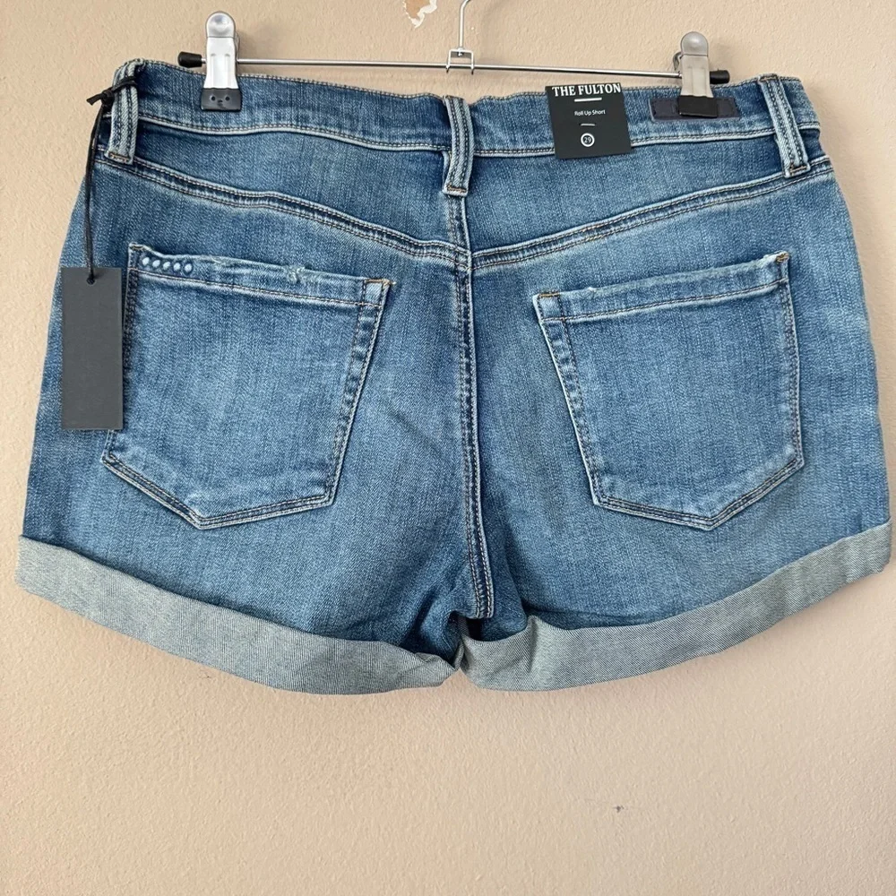NWT Blank NYC Women's The Fulton High Rise Blue Jean Roll Up Raw Hem Size 29